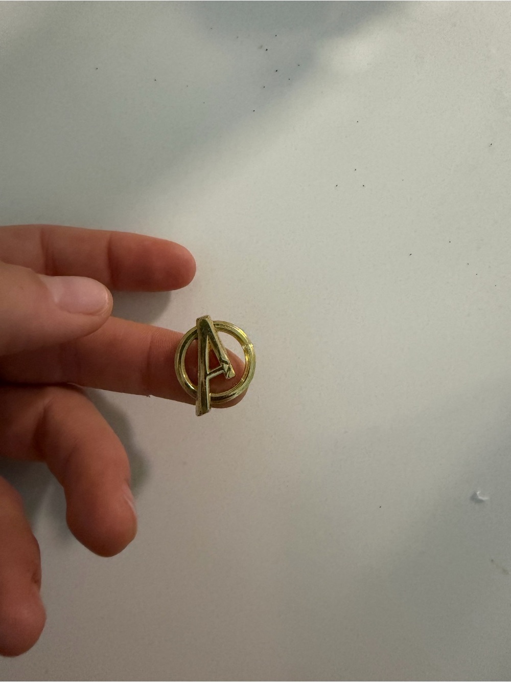 Gold Avengers A Logo Pin - Women's Jewelry